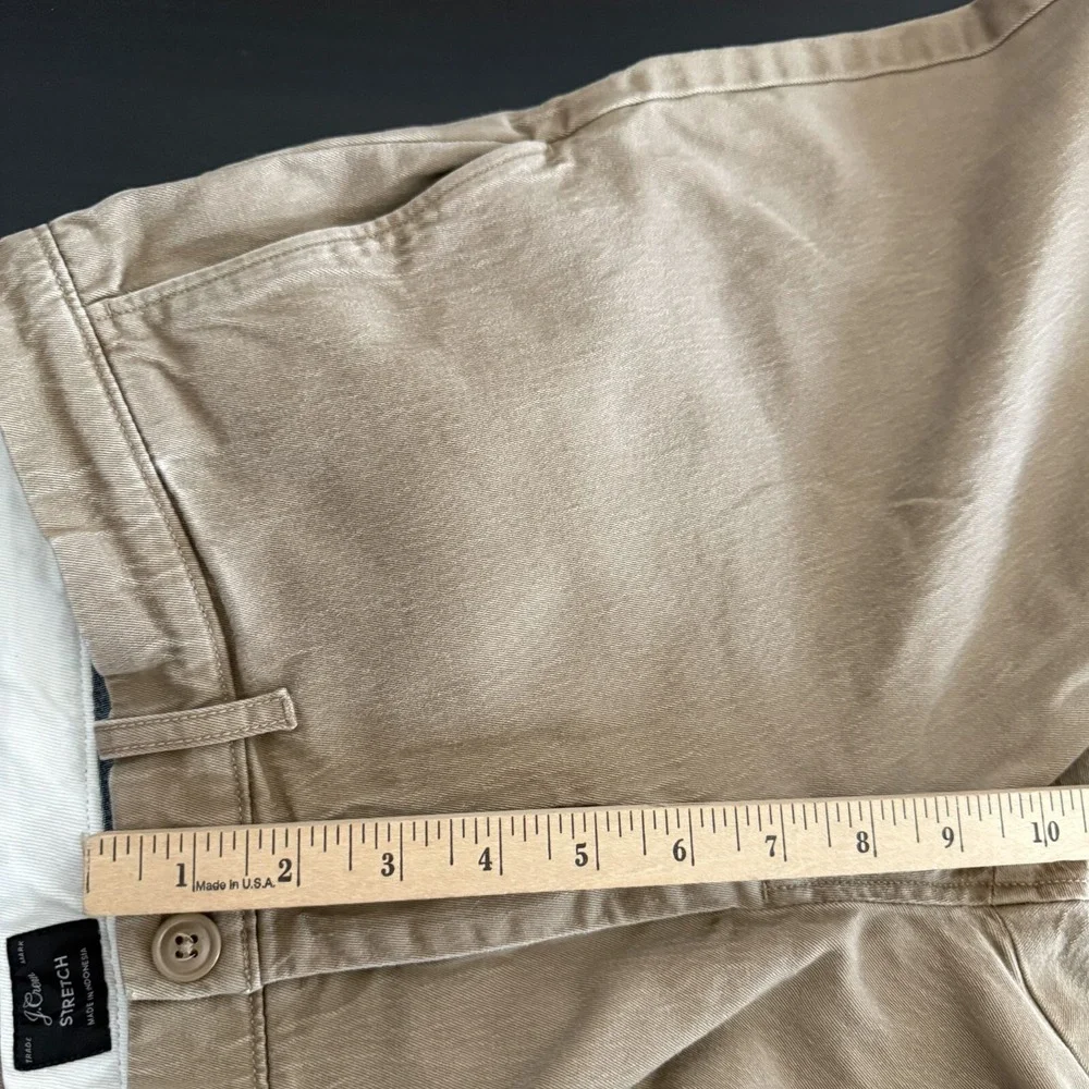 J.Crew 484 Slim-Fit Chino Pants Mens 33X32 Tan Brown‎ Stretch Classic Straight